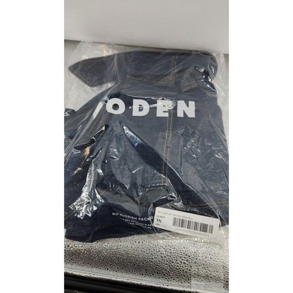 Boden US 6R Dark Vintage Denim Sleeveless Denim Dress Fit & Flare Belt NWT - Picture 12 of 13